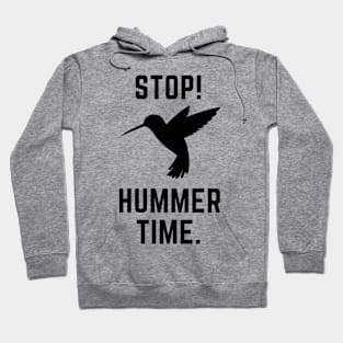 Stop! Hummer Time- a hummingbird design Hoodie